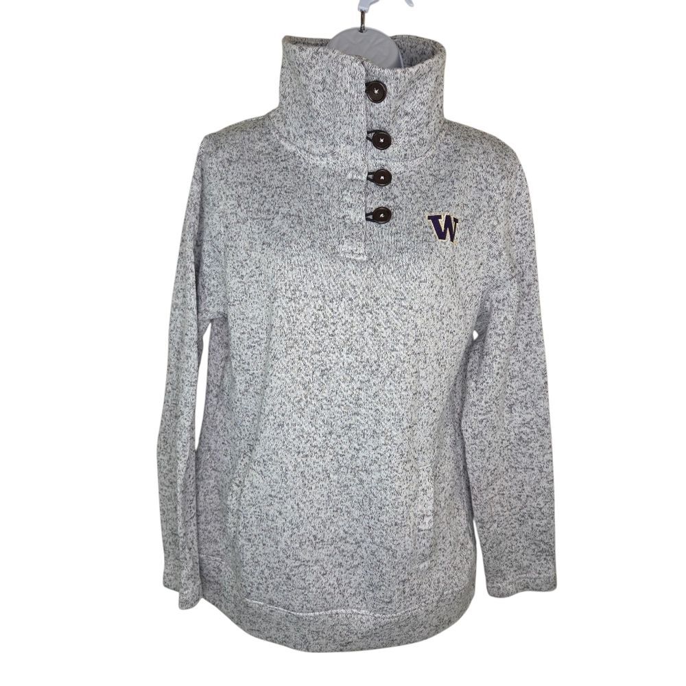 Champion Elite University Of Washington Huskies Knit Pullover Sweatshirt Medium